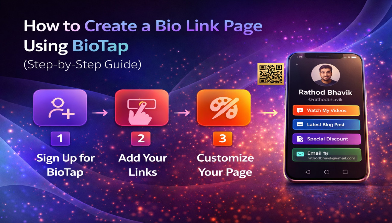 How to Create a Bio Link Page Using BioTap (Step-by-Step Guide)